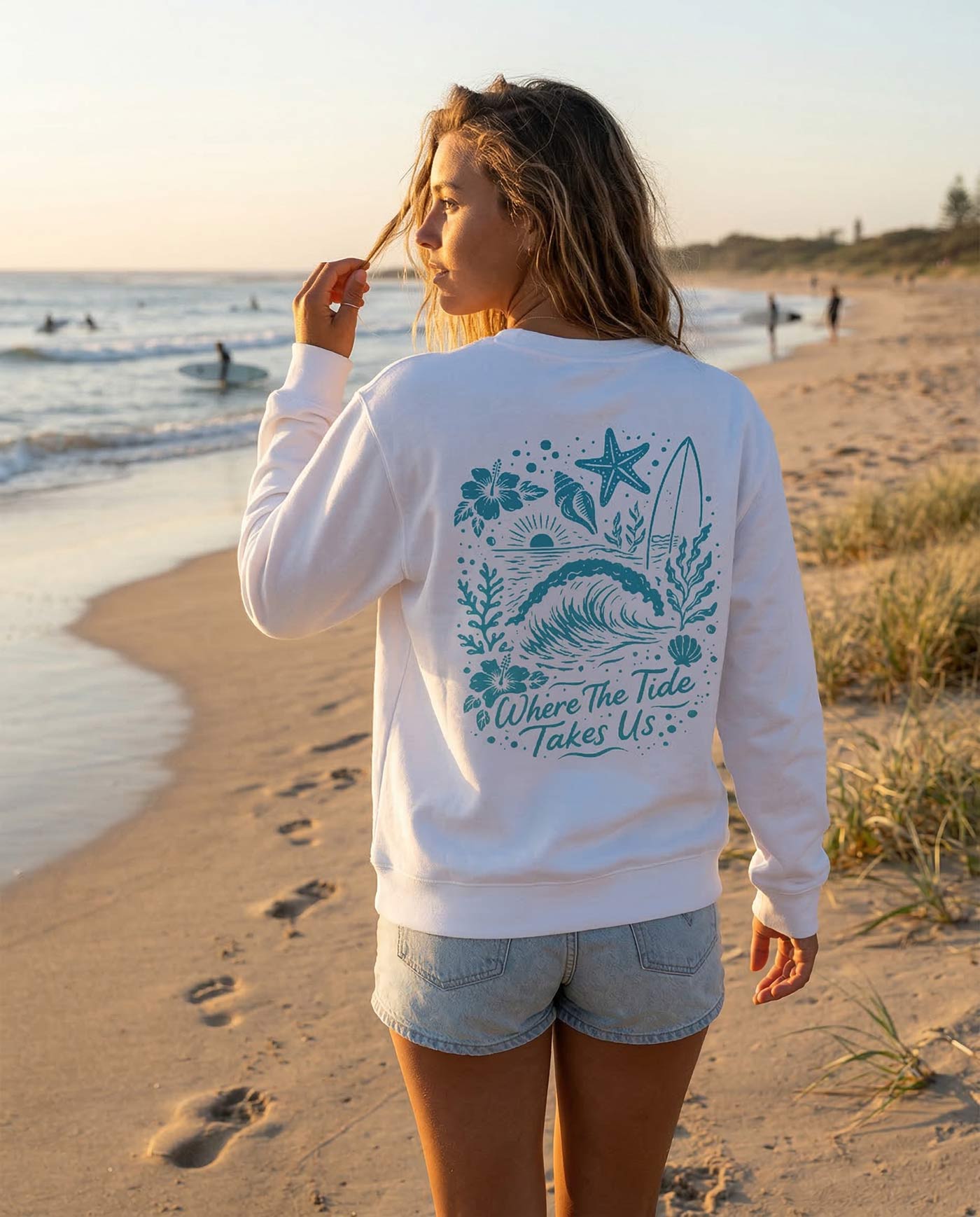 women's organic cotton surf sweatshirt