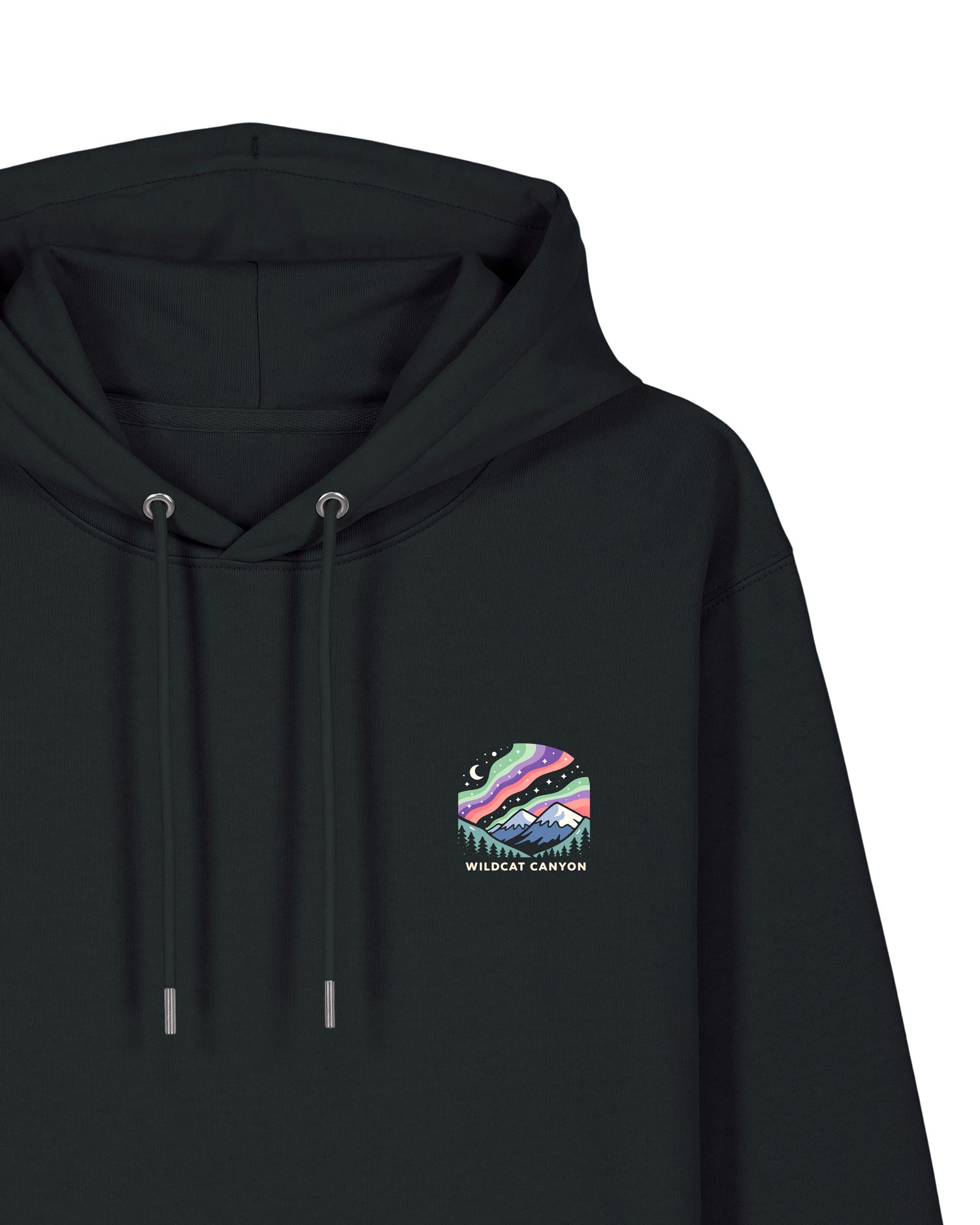 Wildcat Canyon Beneath The Stars Unisex Organic Cotton Hoodie in Black
