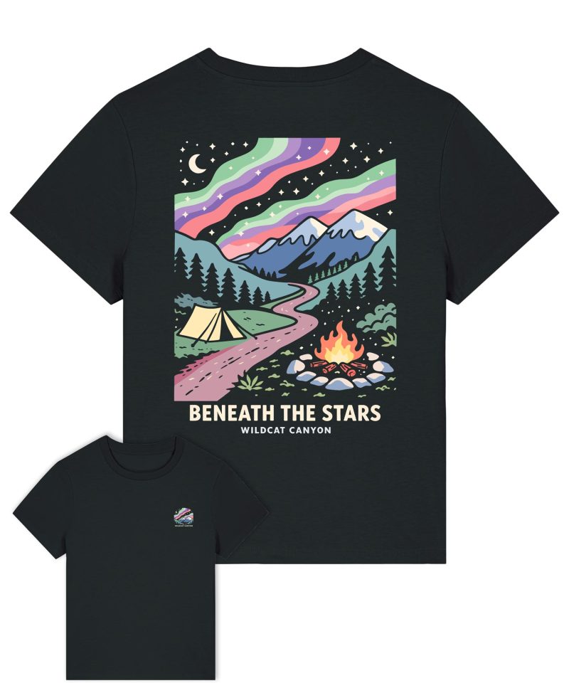 Wildcat Canyon Beneath The Stars Women's Organic Cotton T-Shirt in Black