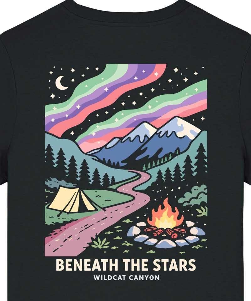 Wildcat Canyon Beneath The Stars Women's Organic Cotton T-Shirt in Black