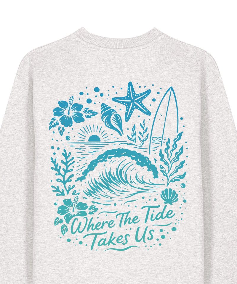 Wildcat Canyon Where The Tide Takes Us Women's Organic Cotton Sweatshirt in White