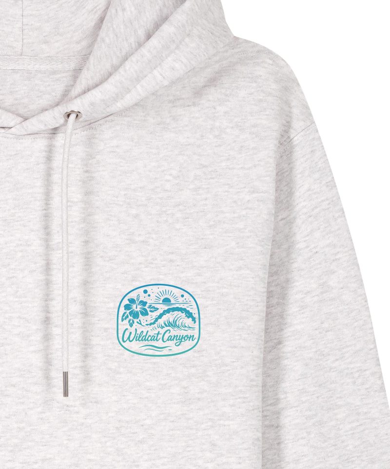 Wildcat Canyon Where The Tide Takes Us Women's Organic Cotton Hoodie in Cool Heather Grey