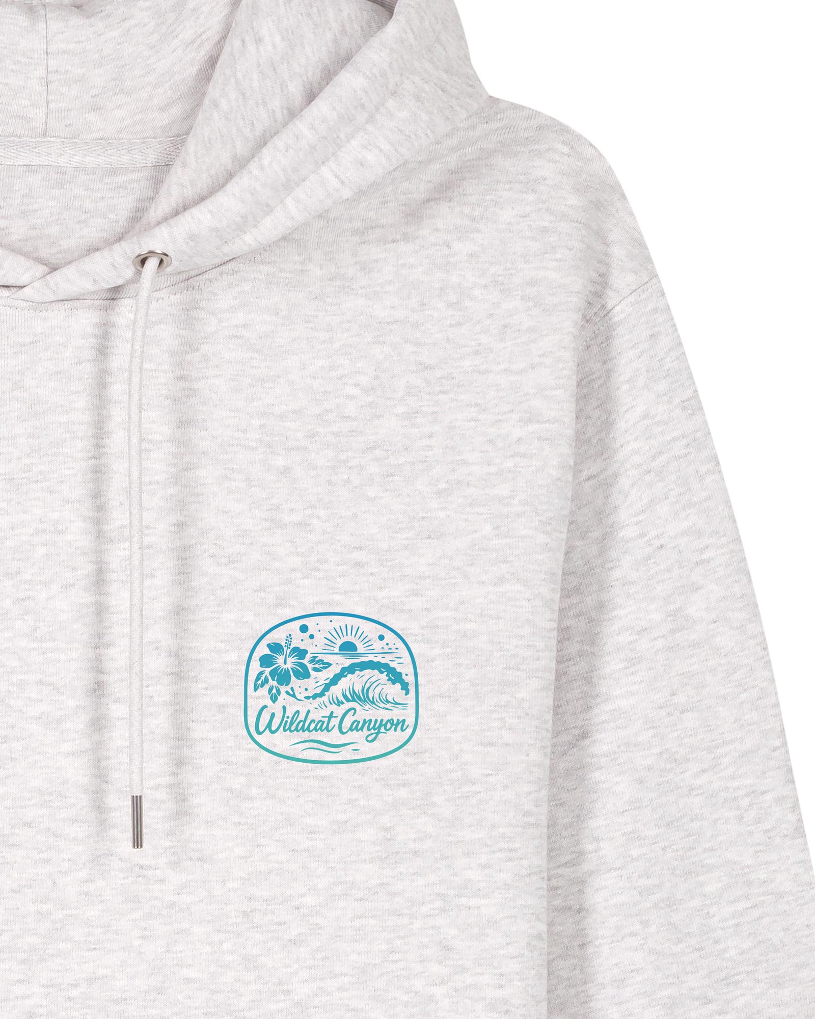 Wildcat Canyon Where The Tide Takes Us Women's Organic Cotton Hoodie in Cool Heather Grey