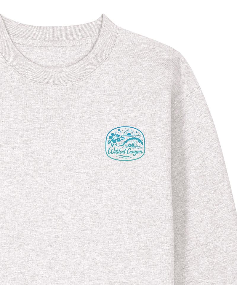 Wildcat Canyon Where The Tide Takes Us Women's Organic Cotton Sweatshirt in Cool Heather Grey