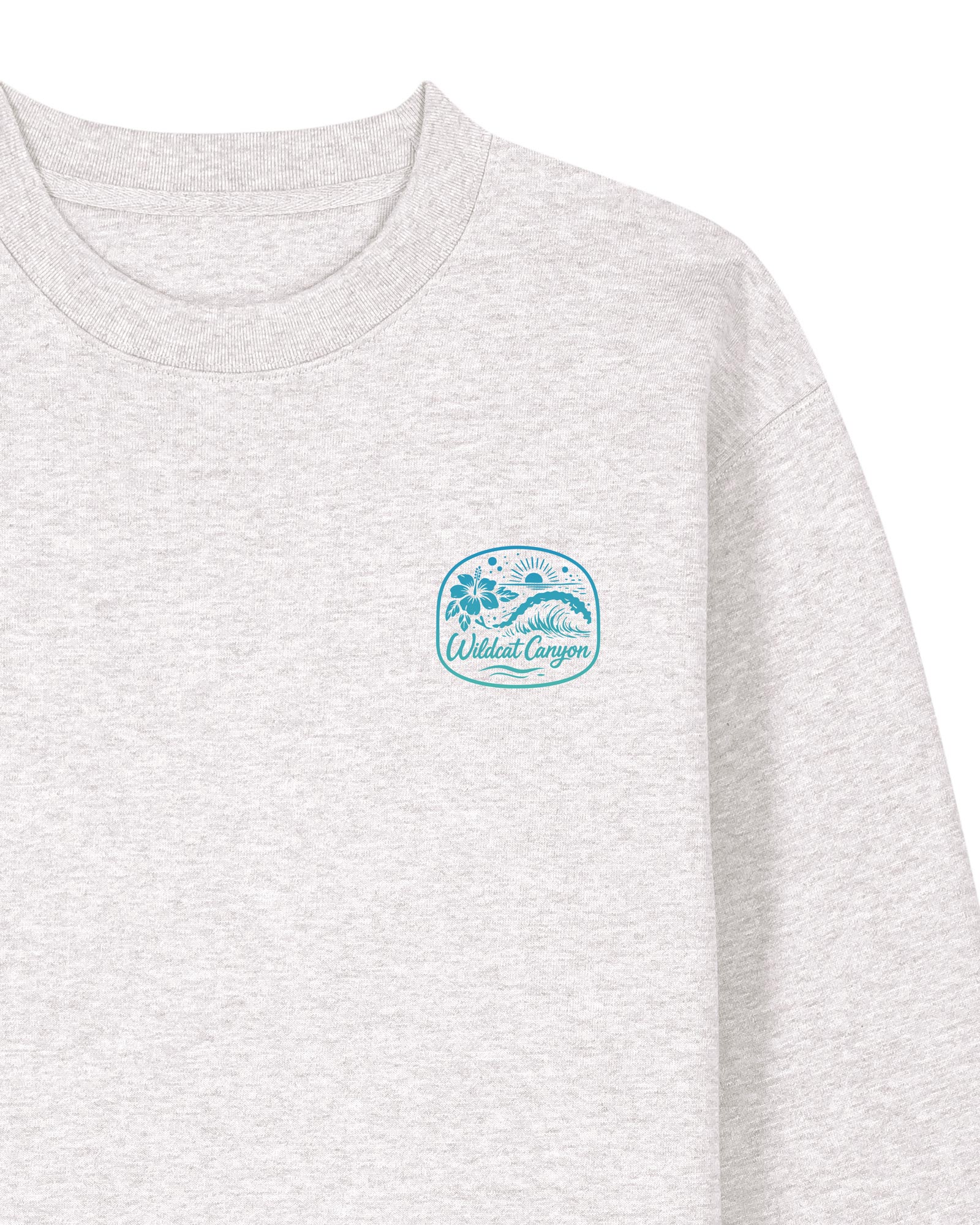 Wildcat Canyon Where The Tide Takes Us Women's Organic Cotton Sweatshirt in Cool Heather Grey
