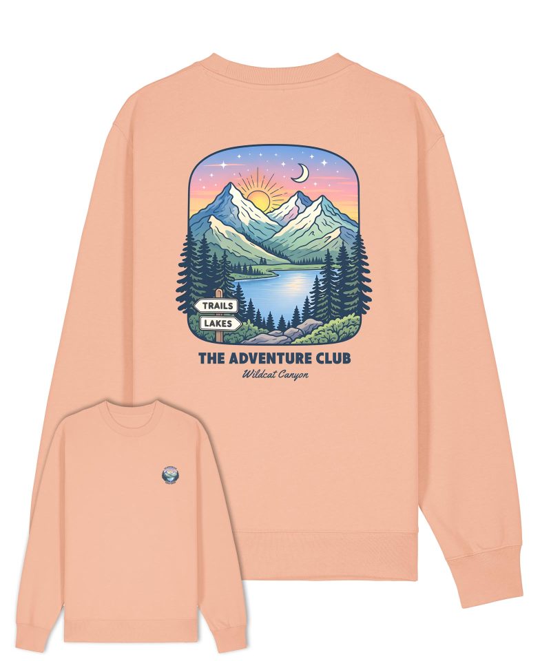 Wildcat Canyon The Adventure Club Women's Organic Cotton Sweatshirt in Fraiche Peche