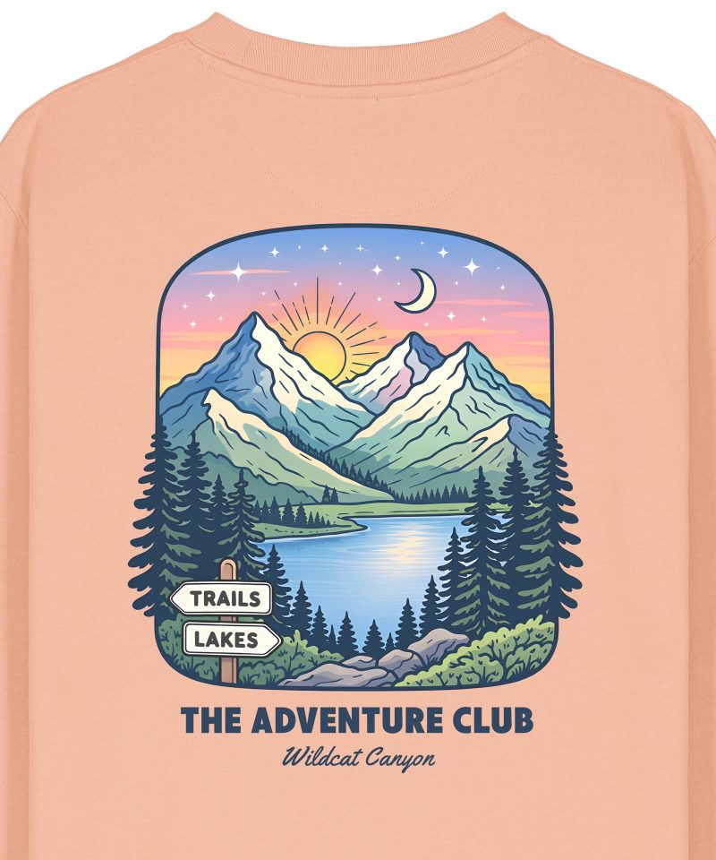Wildcat Canyon The Adventure Club Women's Organic Cotton Sweatshirt in Fraiche Peche