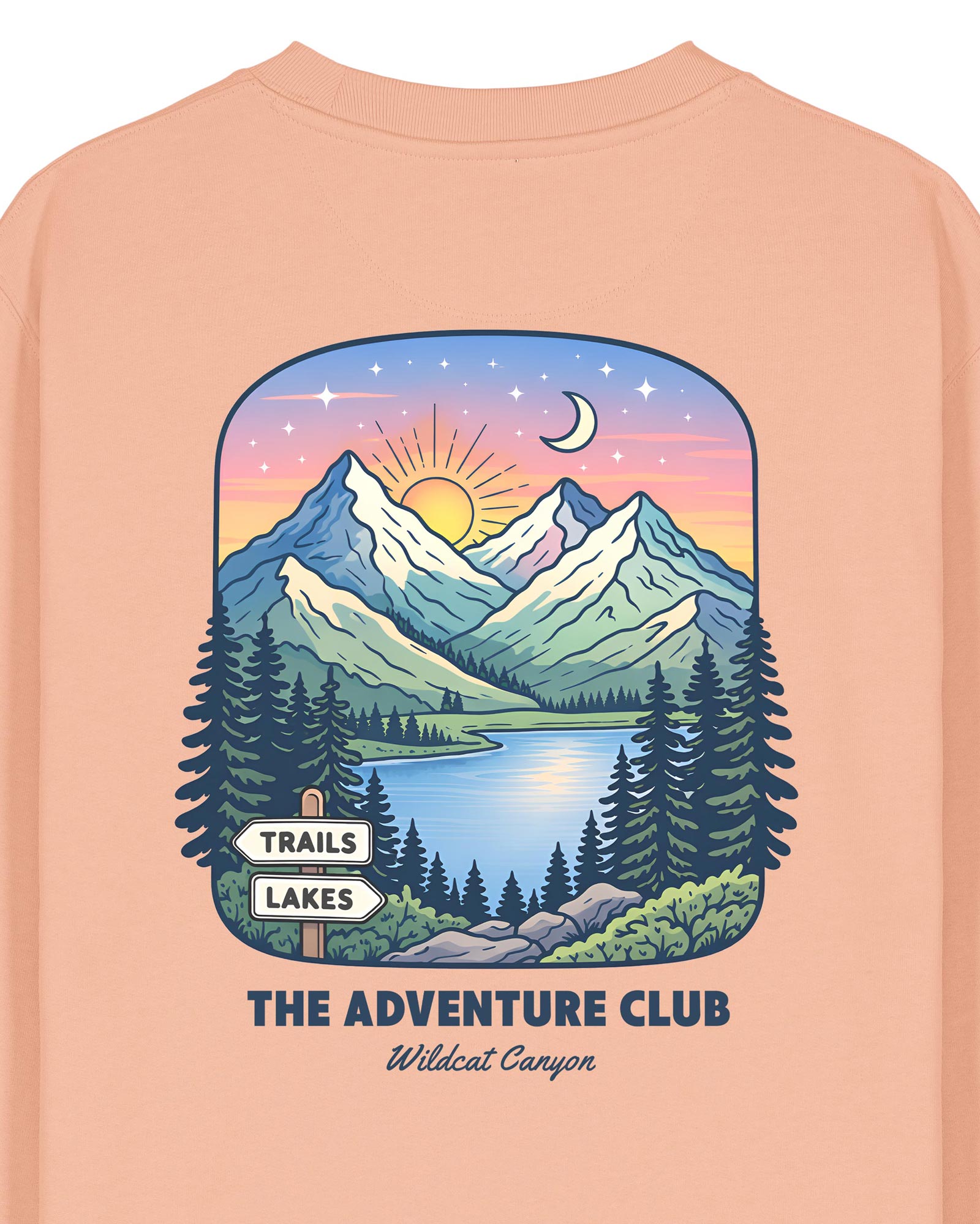 Wildcat Canyon The Adventure Club Women's Organic Cotton Sweatshirt in Fraiche Peche