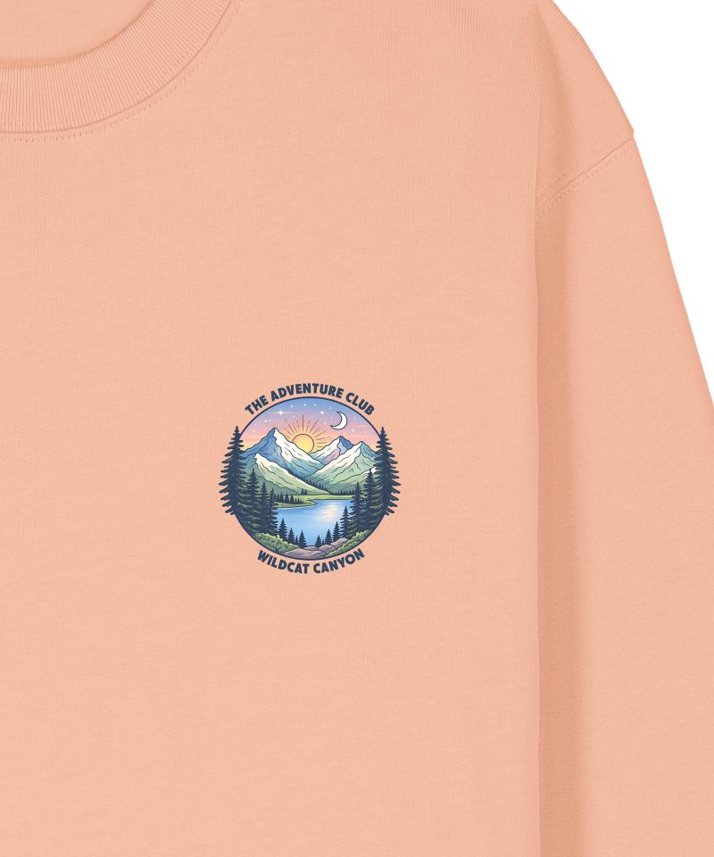 Wildcat Canyon The Adventure Club Women's Organic Cotton Sweatshirt in Fraiche Peche