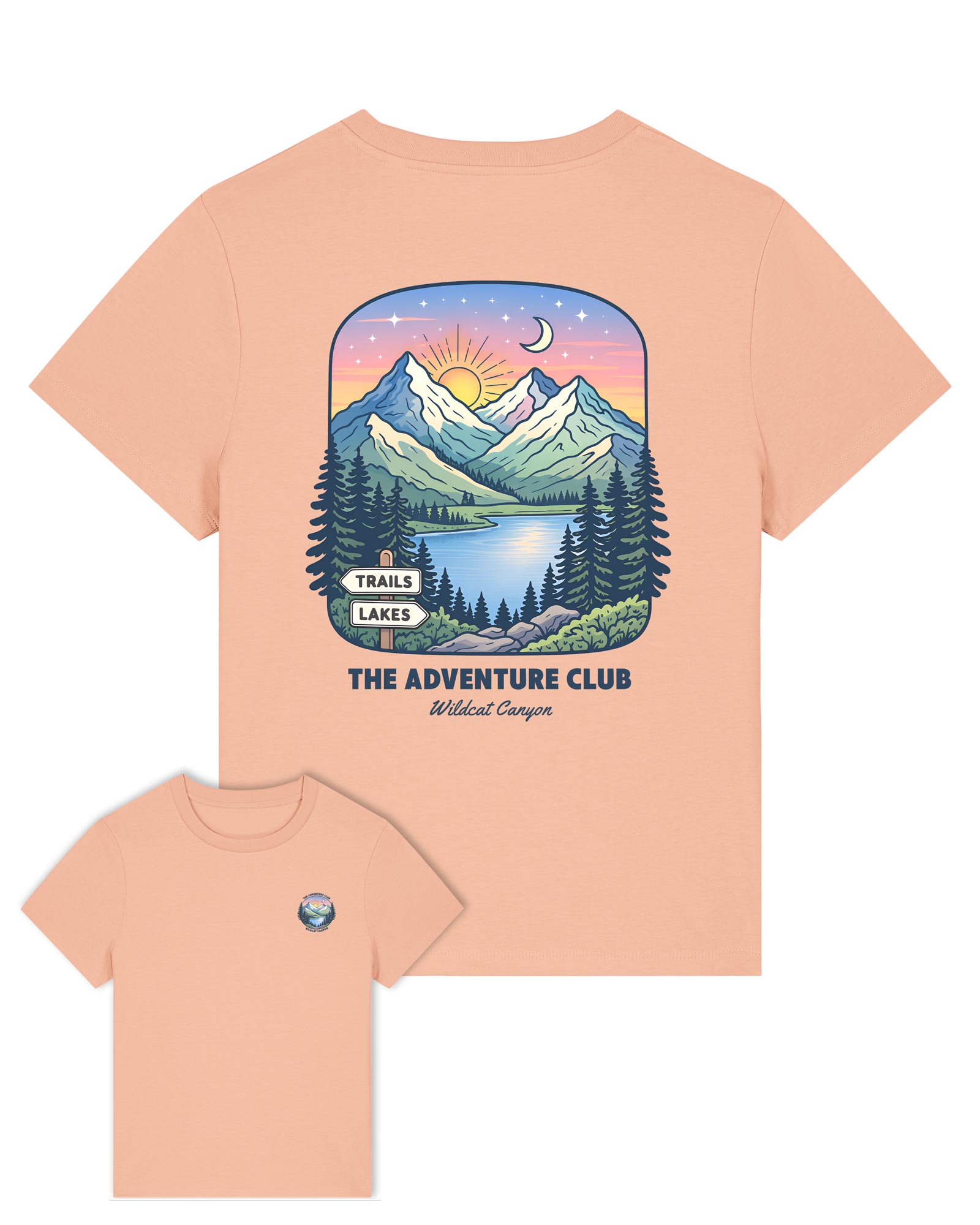 Wildcat Canyon The Adventure Club Women's Organic Cotton T-Shirt in Fraiche Peche