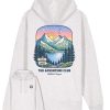 Wildcat Canyon The Adventure Club Women's Organic Cotton Hoodie in Cool Heather Grey