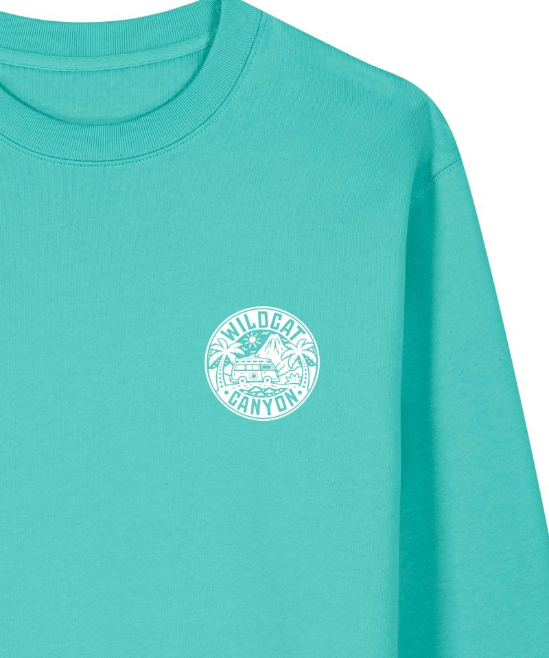 Wildcat Canyon Sunseekers Club Unisex Organic Cotton Sweatshirt in Pool Blue