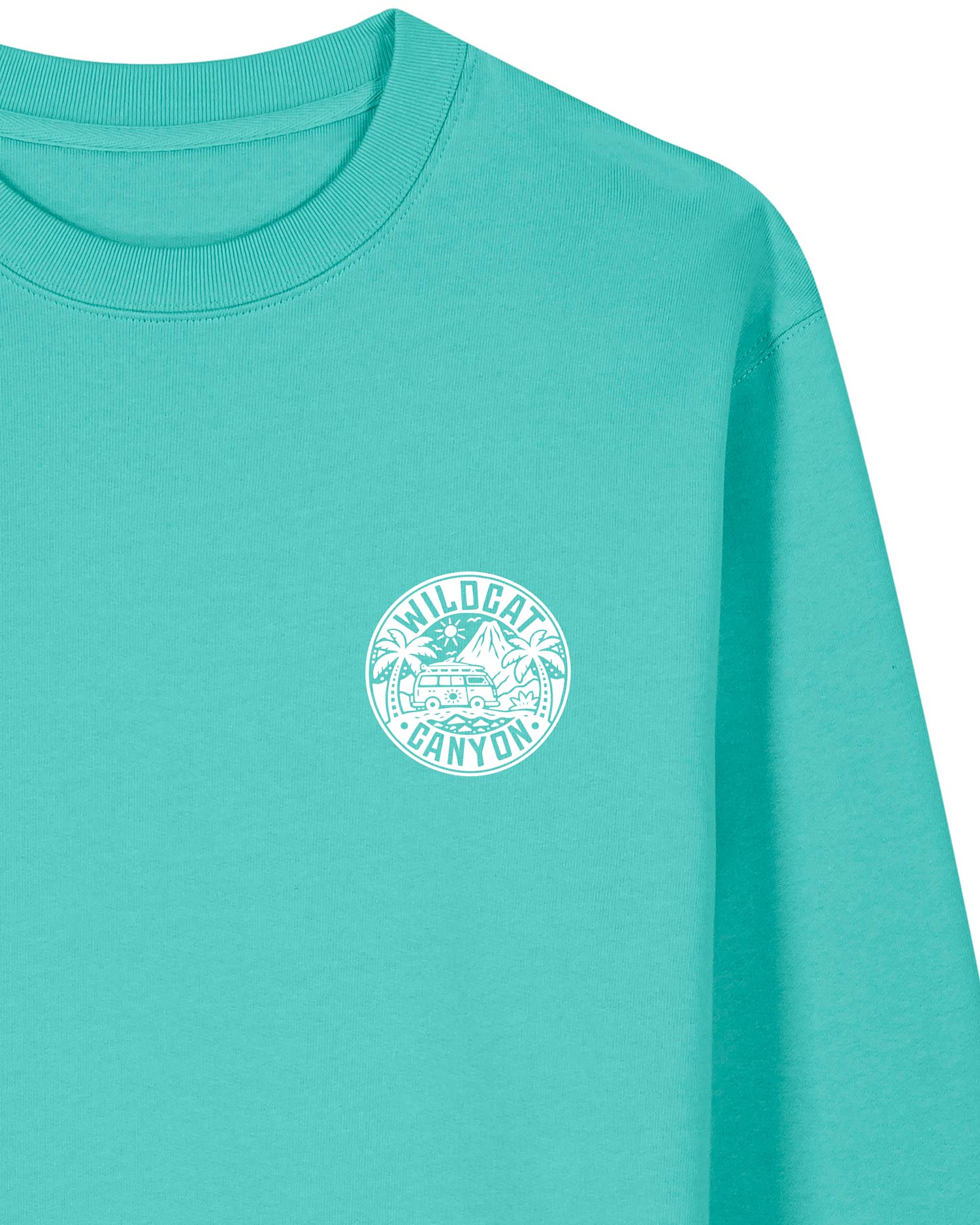 Wildcat Canyon Sunseekers Club Unisex Organic Cotton Sweatshirt in Pool Blue