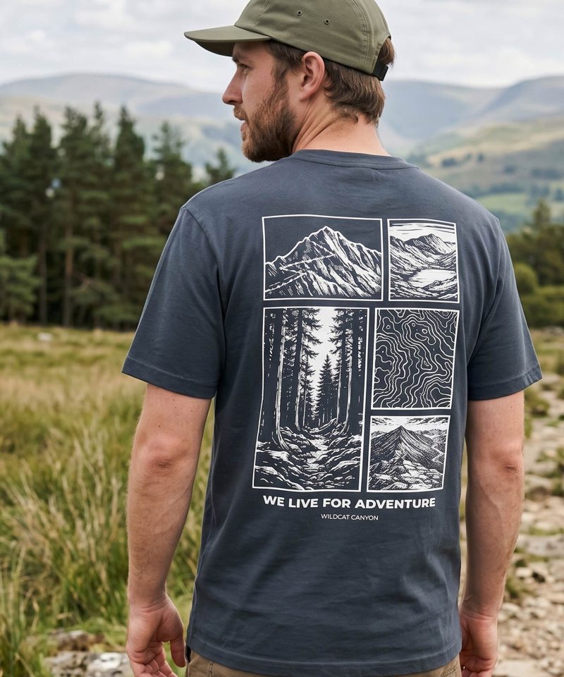 mens organic cotton mountains t-shirt