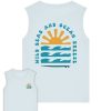 Women's organic cotton surf vest in ice blue