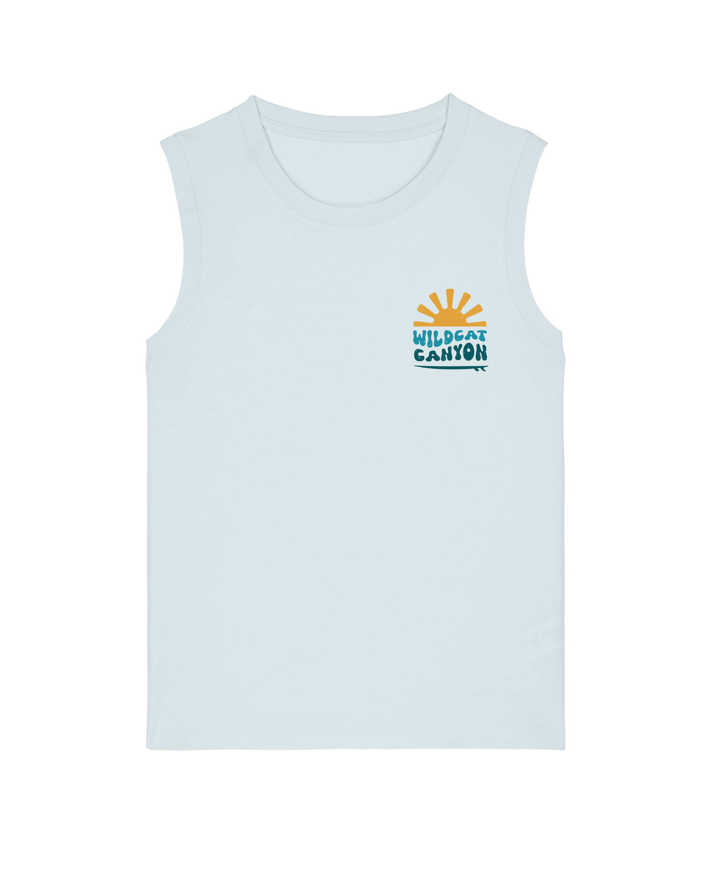 Women's organic cotton surf vest in ice blue