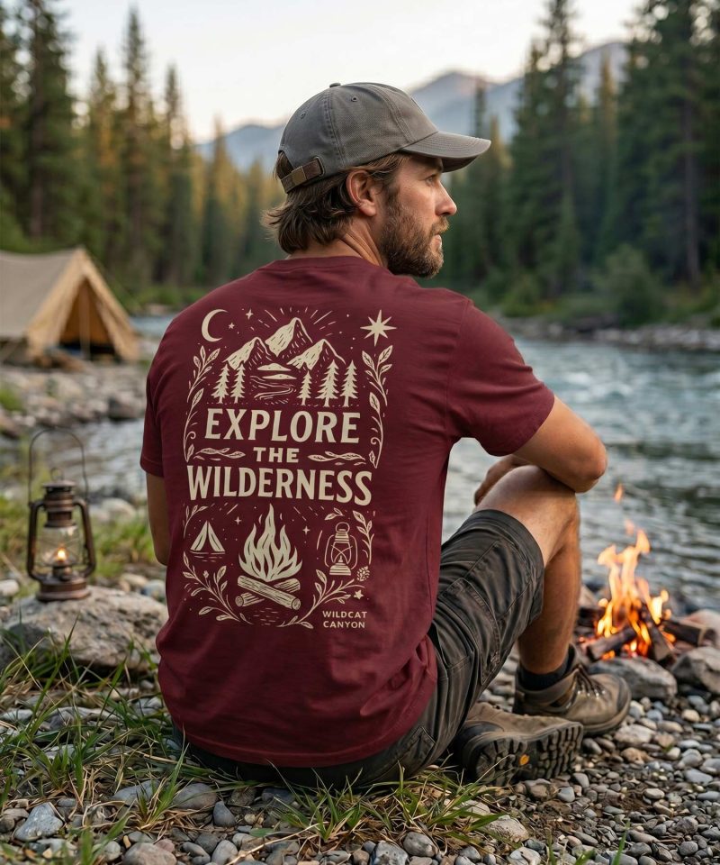 Alternative view of Explore The Wilderness - Men's Organic Cotton T-Shirt