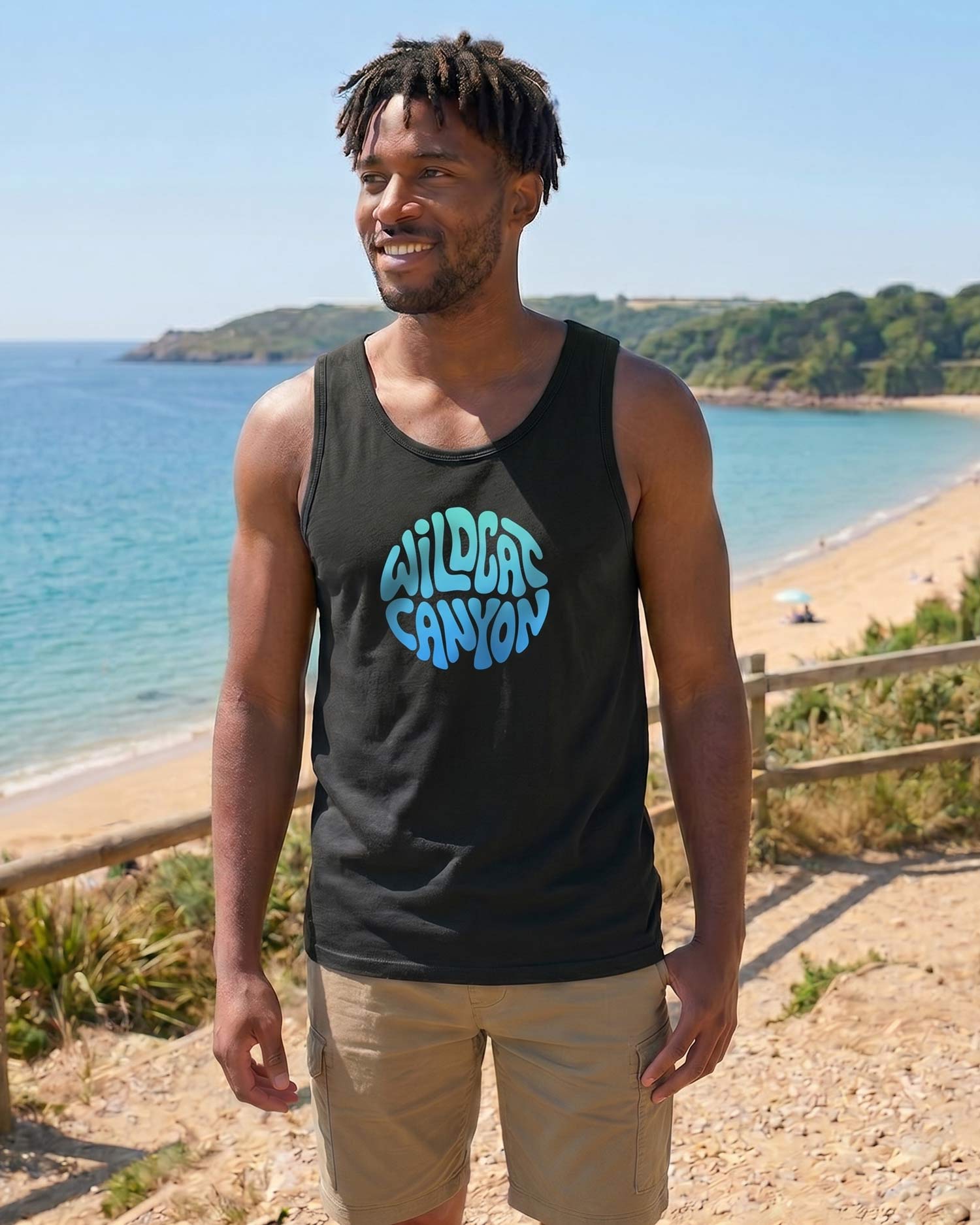 Ocean Groove - Men's Organic Cotton Vest - Image 2