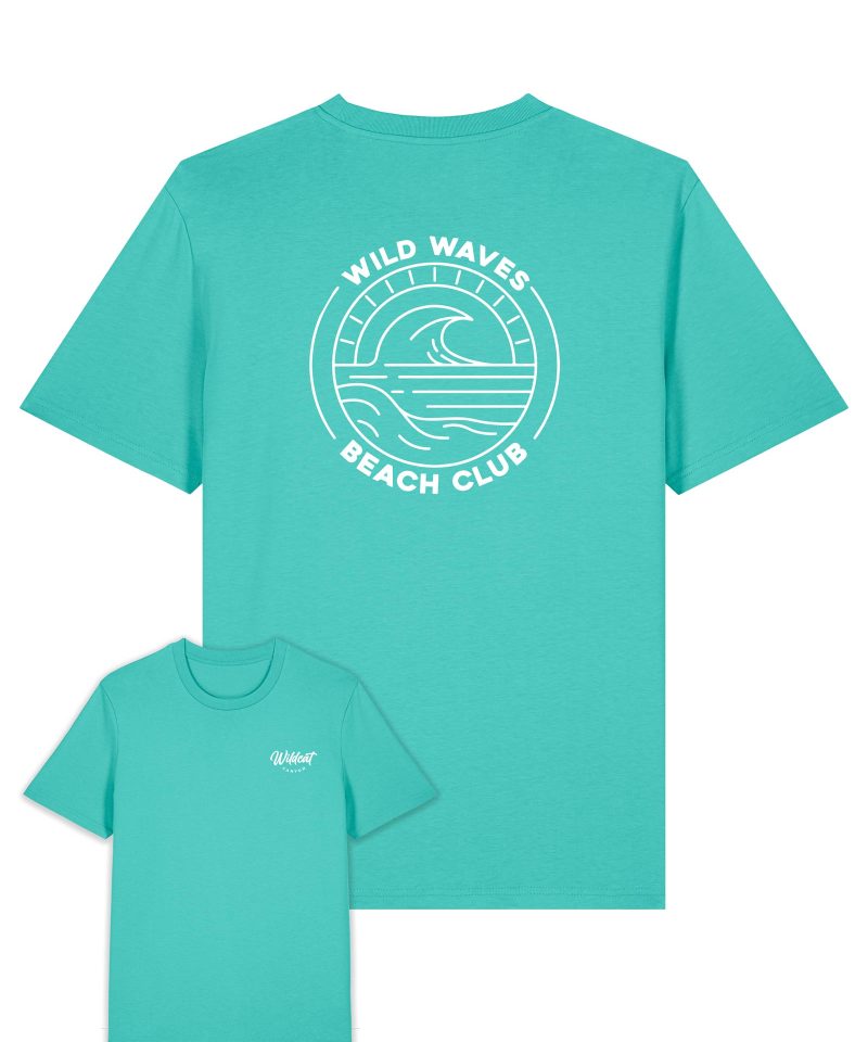 Wild Waves Beach Club – Mens Organic Cotton T-Shirt